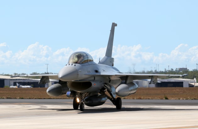 The ROKAF deployed six upgraded KF-16 Fighting Falcon fighter jets to Exercise Pitch Black. (Nigel Pittaway)