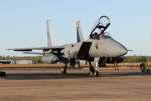 An RSAF F-15SG at Pitch Black 2022. (Nigel Pittaway)