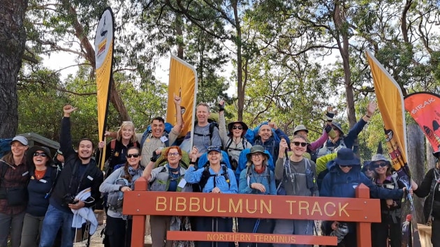 Our End-To-End Walkers at the Northern Terminus. Michelle Wilson