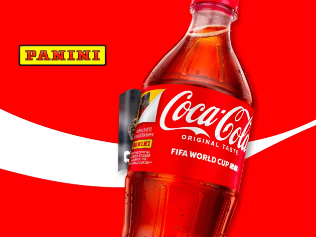 The Coca-Cola Company's peel-back labels reveal collectable football stickers