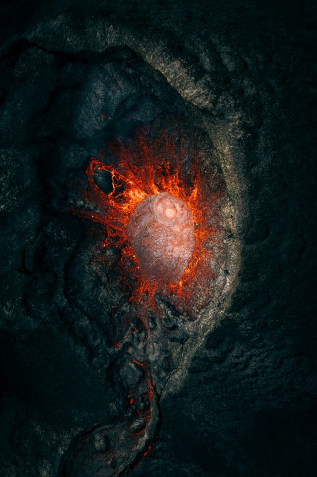 © Martin Sanchez. Extragalactic. The intense and glorious moments during an erupting volcano with an exclusive view from the inside. Captured in Iceland.