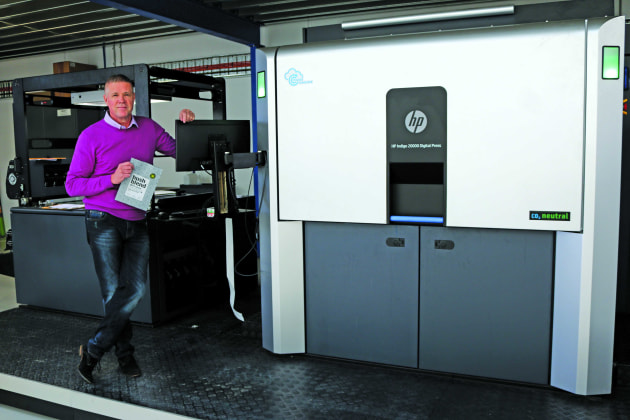 Digital printing pioneer: Ross Read, MD & owner of Read Labels & Packaging, alongside the HP Indigo 20000 Digital Press installed at the company's facility in Ravenhall, Melbourne.