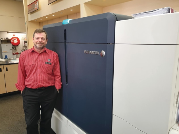 Just prints beautifully: Charles Batt, MBE Parramatta, with the Fuji Xerox Iridesse Production Press