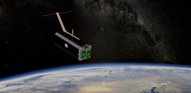 An artist&rsquo;s impression of the M2 Pathfinder, or CubeSat satellite in orbit over the earth.

Credit: Defence