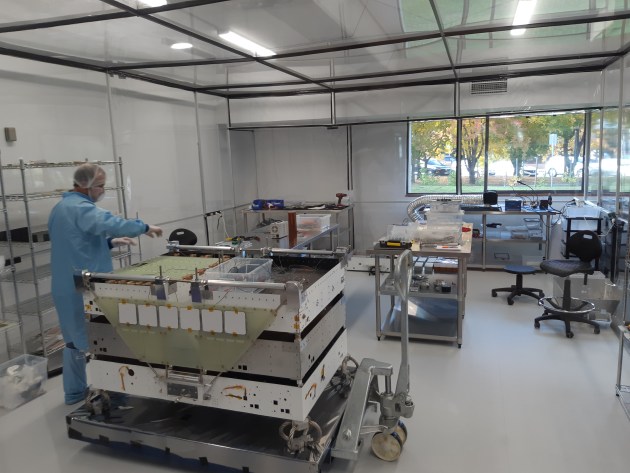 The 300kg payload stack in the Skykraft clean room. (Skykraft)