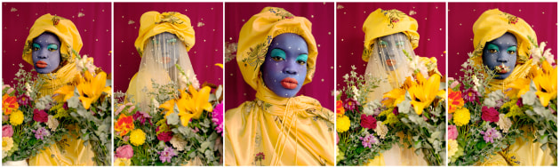 © Atong Atem. A yellow dress, a bouquet 2022. Art Gallery of New South Wales, La Prairie Art Award 2022.