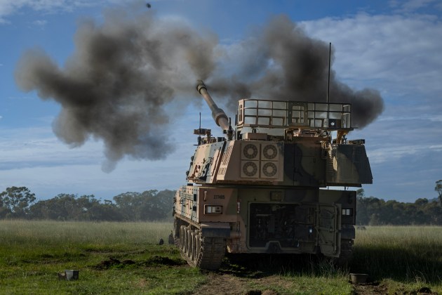 The first Australian-made AS9 Huntsman has fired on a distant target at the conclusion of a six-week course at the School of Artillery in Puckapunyal, Victoria.

Credit: CPL Luke Bellman / Defence