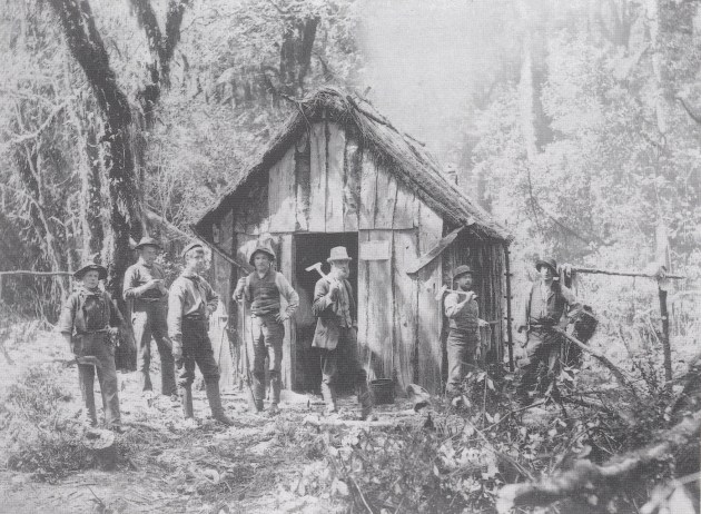 The original Beech Hut on the track. Photo: Alexander Turnbull Library