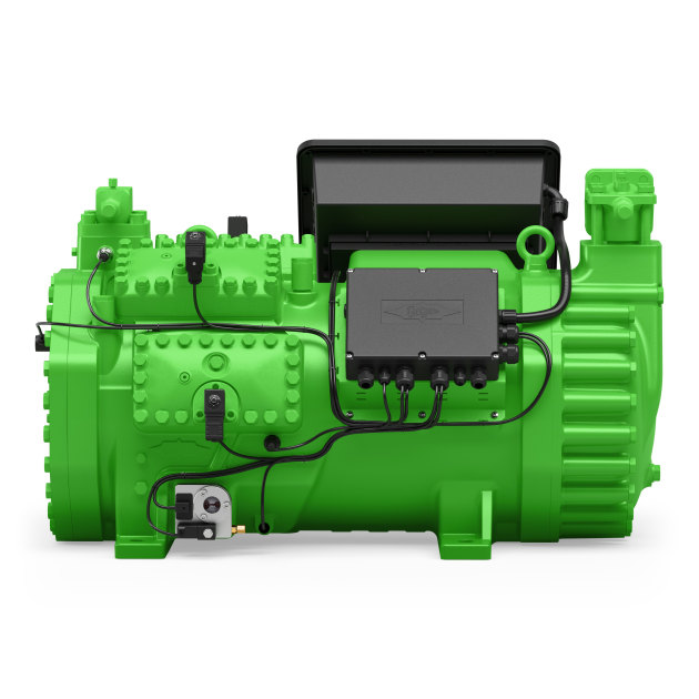 BITZER’s 8-cylinder CO2 reciprocating compressor.