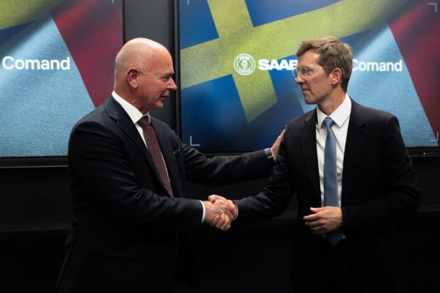 Saab has announced a strategic investment of EUR &euro;11.1 million for a 10 per cent equity stake in Paris-based battlefield AI company, Comand AI. 

Credit: Saab