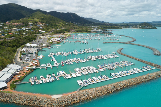 Marinas such as Abell Point Marina at Airlie Beach in Queensland are a drawcard for small regional towns, delivering significant economic benefits.