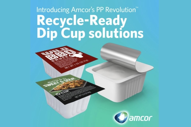 Amcor's PP Revolution recycle-ready dip cup solutions