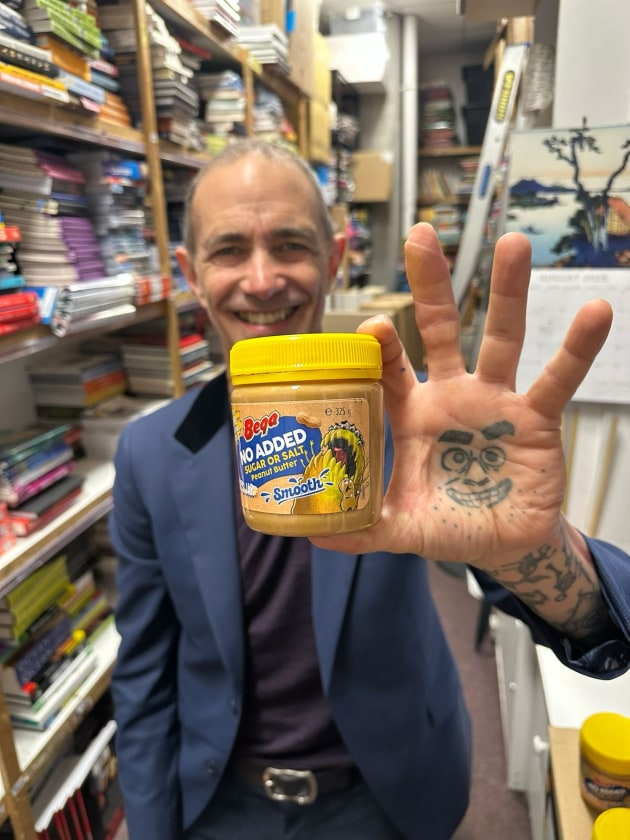 Andy Griffiths with You & Me and the Peanut Butter Beast, celebrating his collaboration with Bega Peanut Butter.