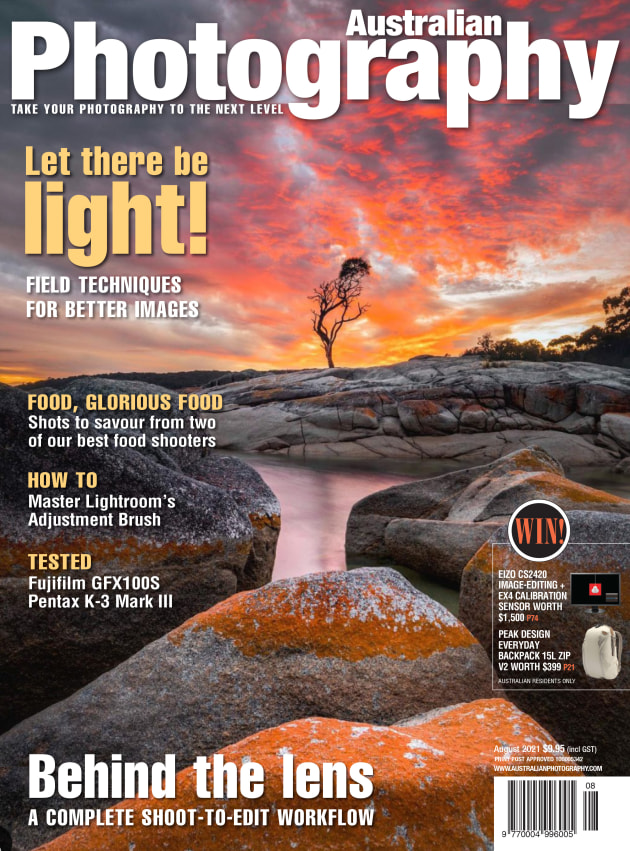 The cover of the August 2021 issue of Australian Photography. Image: Craig Crosthwaite