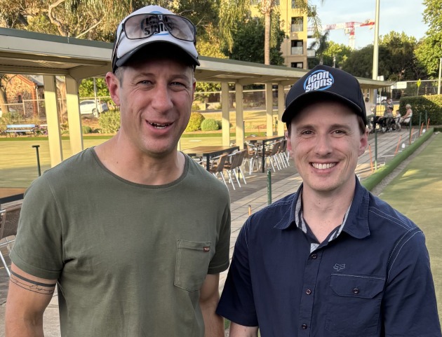 ASGA SA committee member David Fox & Rhys Stuckey from Icon Signs