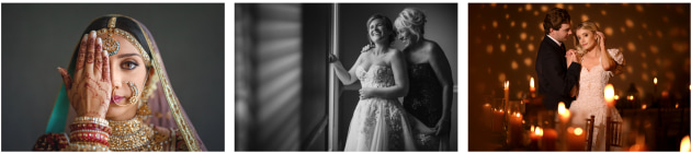 Work by judges, L to R: © Sanjay Jogia, Susan Stripling, Cliff Mautner.