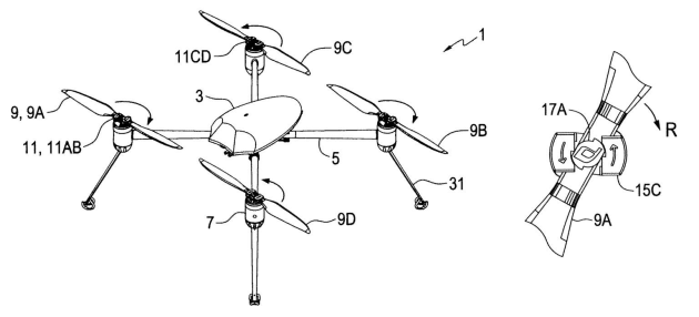 An illustration of the drone covered by Autel’s patent. source: DIYPhotography.