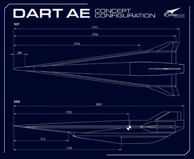 DART AE concept configuration visual. (Hypersonix)