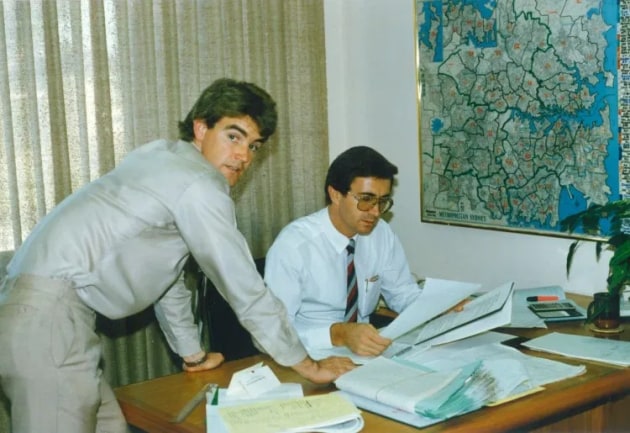 Two blokes and a map: Phil Salter and Peter Mattick