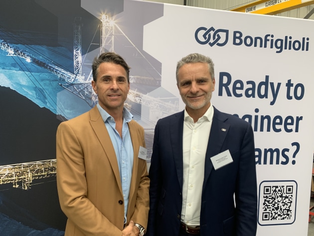 Martin Broglia, managing director, Bonfiglioli Australia and Manfredi Ucelli de Nemi, general manager, Bonfiglioli.