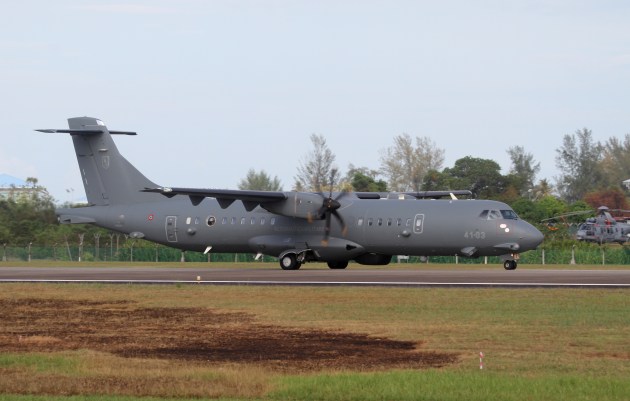 Italian AF Leonardo P-72A demonstrated to the Royal Malaysian Air Force in 2017. Image: Nigel Pittaway