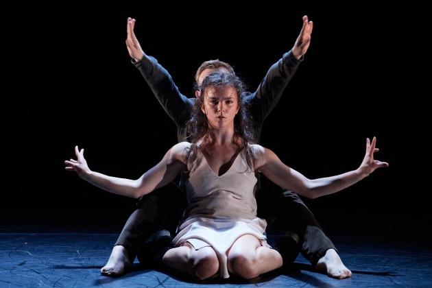 Andrew Searle and Tanya Brown performing 'In-Lore Act ll', choreographed by Chrissie Parrott. Photo: Stefan Gosatti