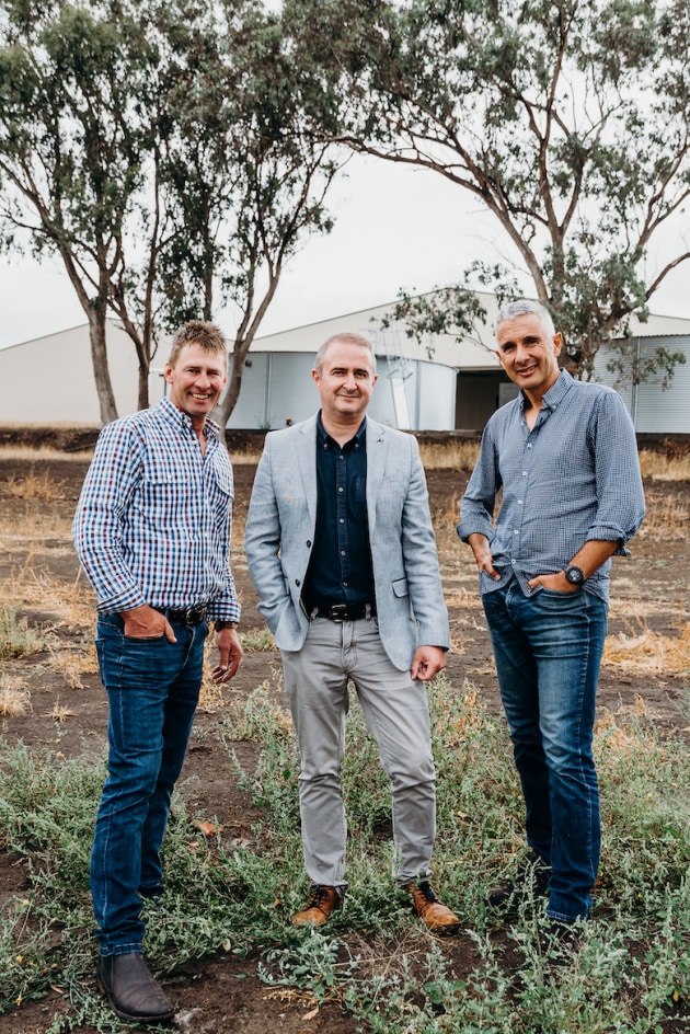 TUI Food directors – Peter Taitoko from RMR Process, seasoned FMCG expert Tony Cartwright, and fifth generation farmer Mike Nagorcka of Waltanna Farms.