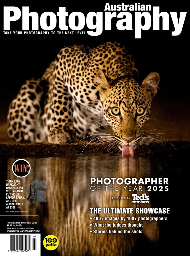 The cover of the Photographer of the Year issue of Australian Photography, captured by Animal and Nature category Runner-up, Neil Kendall.