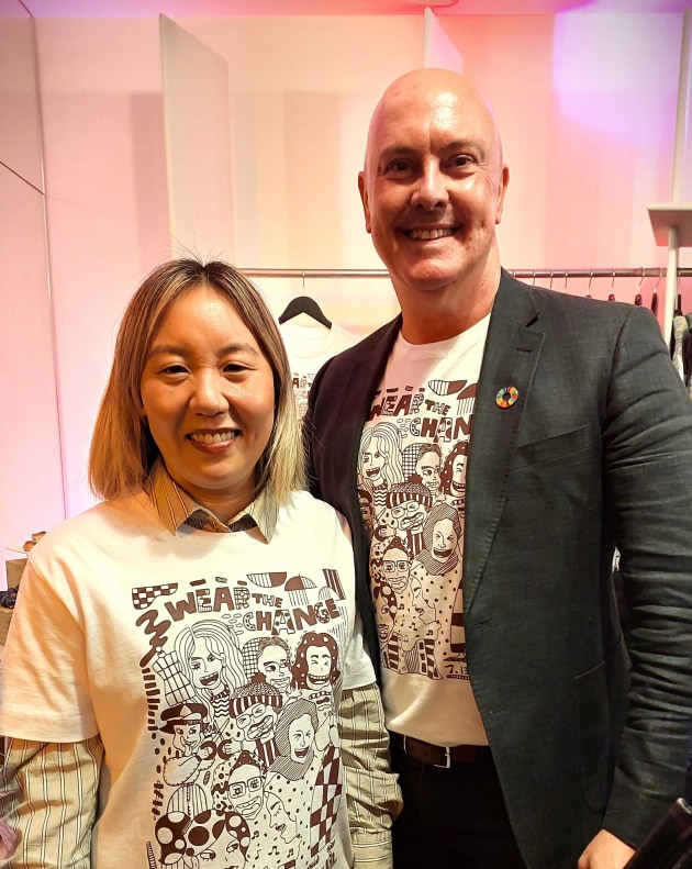 Ethical partnership: Amy Low, CEO of The Social Outfit; and Craig Heckenberg, managing director of Epson