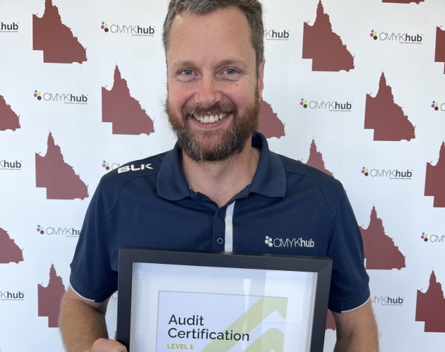 Receiving SGP L1: Alex Jell, CMYKhub QLD sales manager