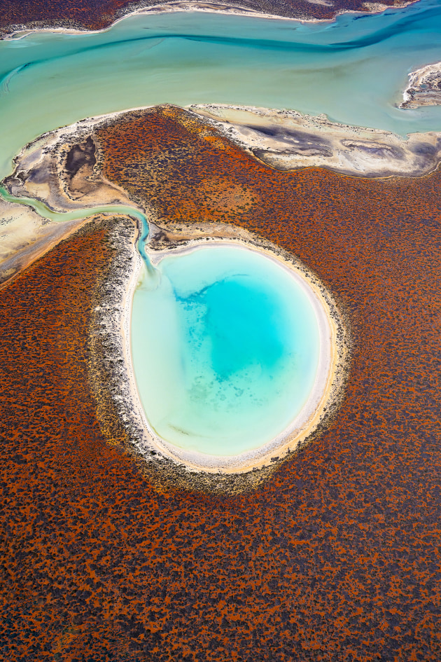 The Tadpoles are just one of the unique landscapes in Shark Bay (Western Australia) that you can only truly see from the air. The shot was made easier as we had control of direct and height with the pilot. Sony A7R Mark V, FE 24-70mm F2.8 GM II lens @ 24mm. 1/3200s @ f5.6, ISO 400.