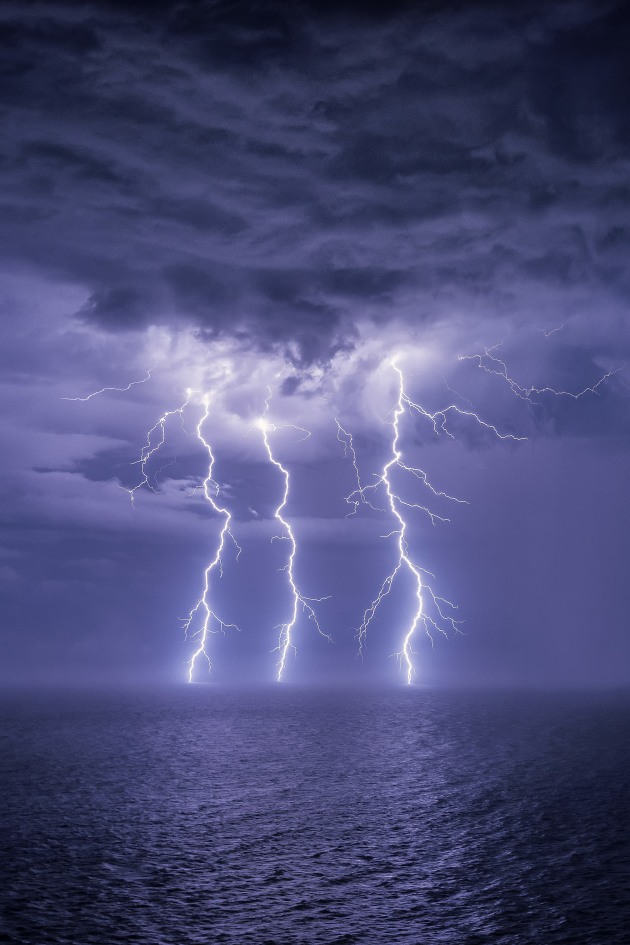 Gold Coast, Qld. This was taken after a supercell caused major damage to the coast. As the tail end passed out to sea I got lucky with this last hurrah. Nikon D810, 16-35mm f/4 lens @ 35mm, 
20s @ f/8, ISO 500. 