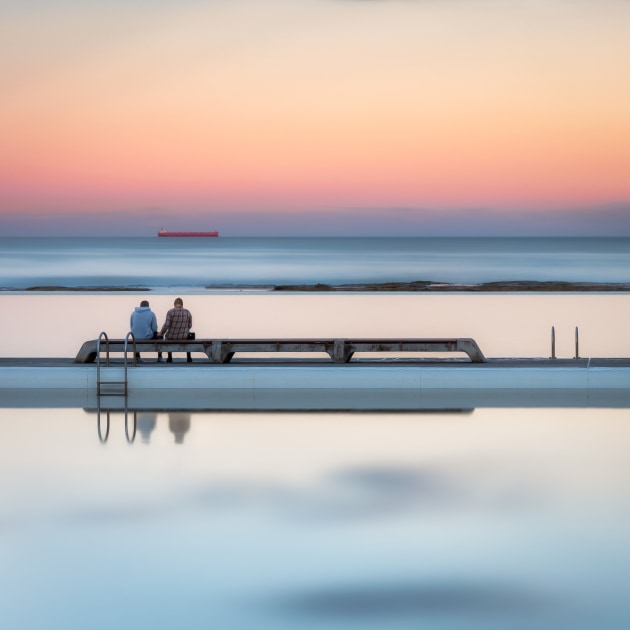 © Stephane Thomas. Serene Sunset at Merewether. Merewether Ocean Baths – Newcastle, NSW. Emerging category.