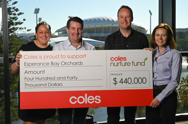 (left to right) Esperance Bay Orchards' Sarah Francis and Malcolm Francis were awarded a grant of $440,000.