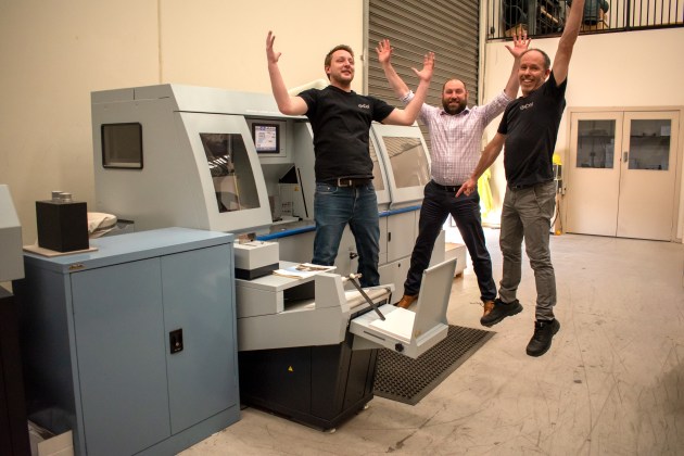 New Horizon:(l-r) Matthew Hardingp, print-specialist; Daniel Williams,director of operations; and Scott Walker, production manager