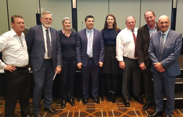 Meet the FPLMA committee (left to right) Vince Sedunary, DIC; Andrew Maxwell, Maxteq; Tiana James, Hally Labels; Mark Easton (president), Ecolean; Michelle Lees, HP; David Feenan, Amcor; Lindsey Boyd, AldusTronics; and Anthony Dalleore, Macdermid