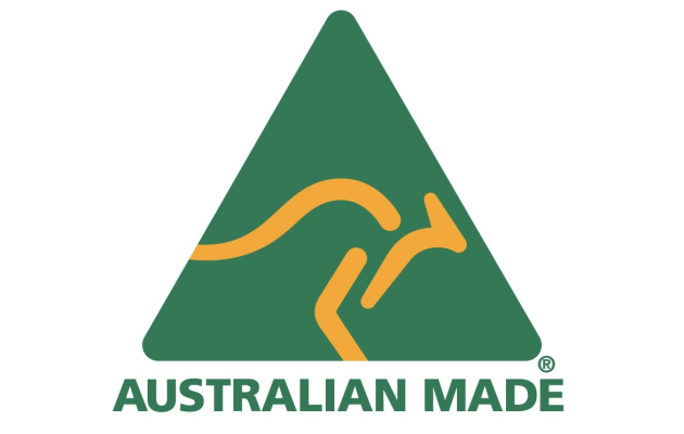 Green and gold kangaroo logo of the Australian Made Campaign for Australian made products.