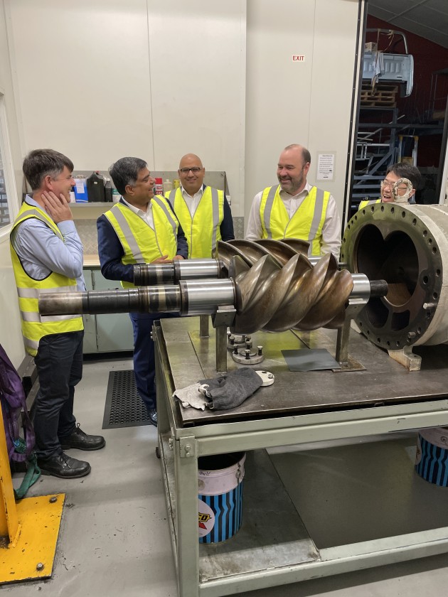 Site tour of the warehouse in Brunswick, Melbourne [from left to right: Peter Gee, Anu Rathninde, Ali Badreddine, Craig Buettel, Yi Yang)