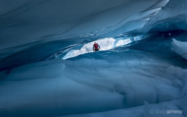 Taken on a glacier in NZ, my objective was to ensure I exposed enough to be able to bring out the detail of the guide in post-production (who was in shadow), without blowing out the ice. To achieve this I over-exposed just one full stop above the meter reading. Nikon D750, 14-24mm f/2.8 lens. 1/400s @ f10, ISO 400. +1 EV.