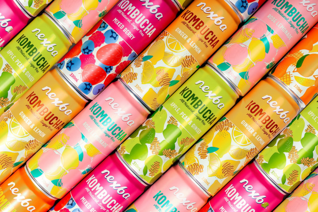Goodness Group kombucha range, made with Nexba.