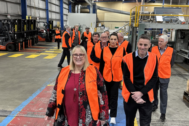 A tour of the facility: Ball & Doggett welcomed 25 attendees from LIA Victoria to its converting plant in Morrabbin, Victoria