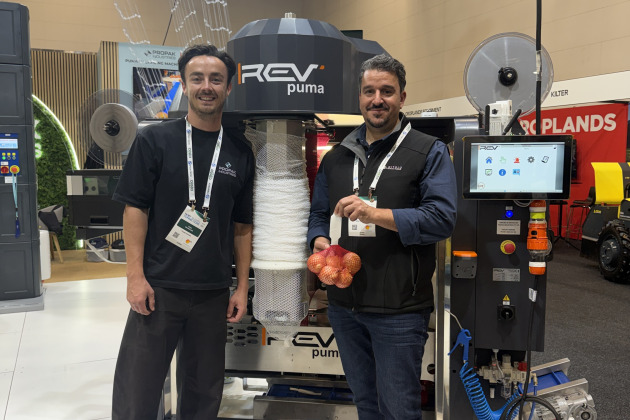 Propak Industries' Isaac Sandercock and John John Tselekidis of Mitolo Family Farms.
