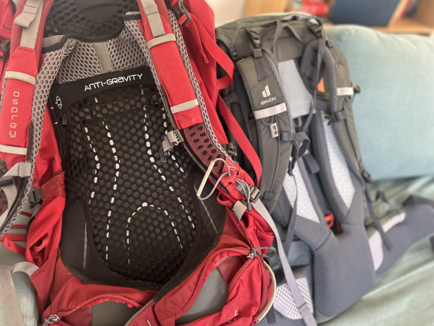 Packs are supported by a variety of frames.