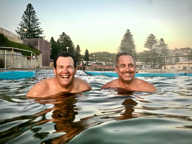 Heads above water: (l-r) Gus Wormald and Andrew Ward