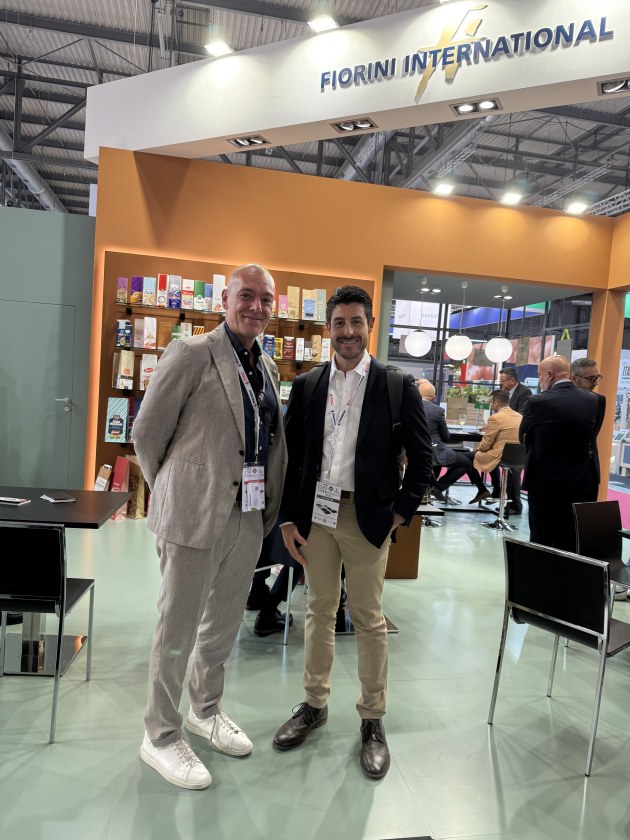Jet Technologies' Daniel Malki (right) with Giovanni Fiorini, president & CEO of pouch specialist Fiorini International. Jet is a distribution partner of Fiorini.