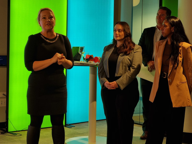 Making their mark: Kellie Northwood introduces two NSW representatives for the Inkers programme - Olga Plastourgos and Zaf Haq