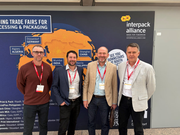 gaining from the interpack experience: (l-r) Adam Pankhurst, Chris Yule, Phil Biggs, and Rob Niggl.