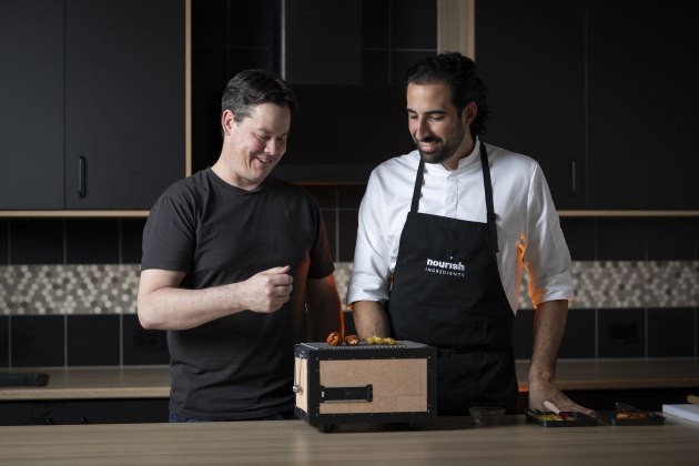 Nourish Ingredients CEO and founder, James Petrie, and head of culinary innovation, Ernesto Vecilla.