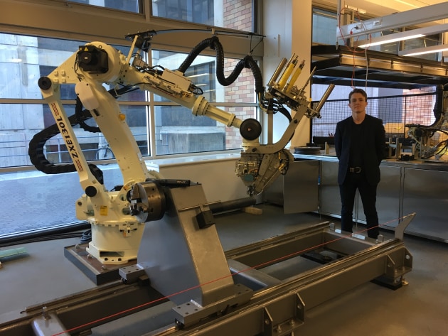 JAR Aerospace CMO Lochie Burke at the UNSW testing facility. 
Ewen Levick