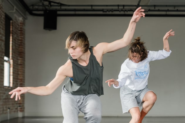 ADC's Josie Weise and Chase Clegg Robinson rehearsing 'Cult'. Photo: Jade Ferguson.